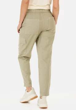 Damen Camel Active Hosen^Loose Fit Hose aus Leinenmix