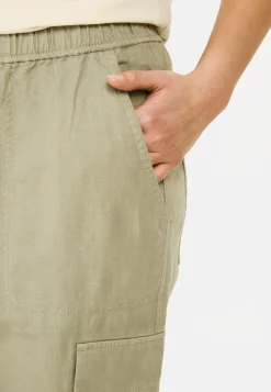 Damen Camel Active Hosen^Loose Fit Hose aus Leinenmix