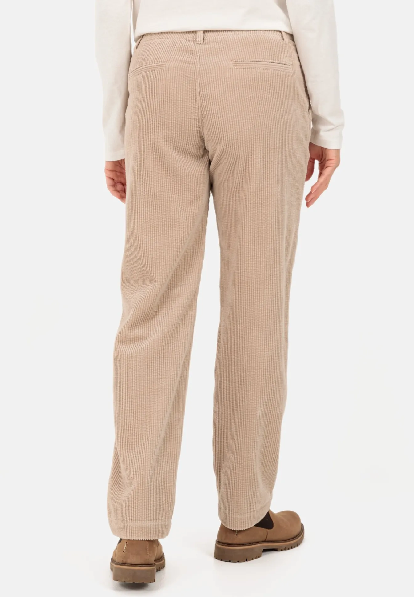 Damen Camel Active Hosen^Loose Fit Softcordhose aus Baumwolle