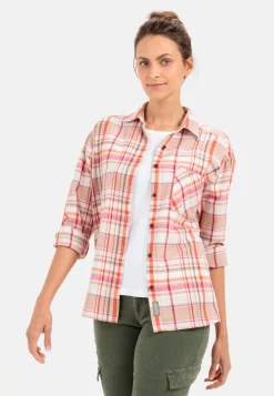Damen Camel Active Blusen^Lässige Flanellbluse im Karomuster
