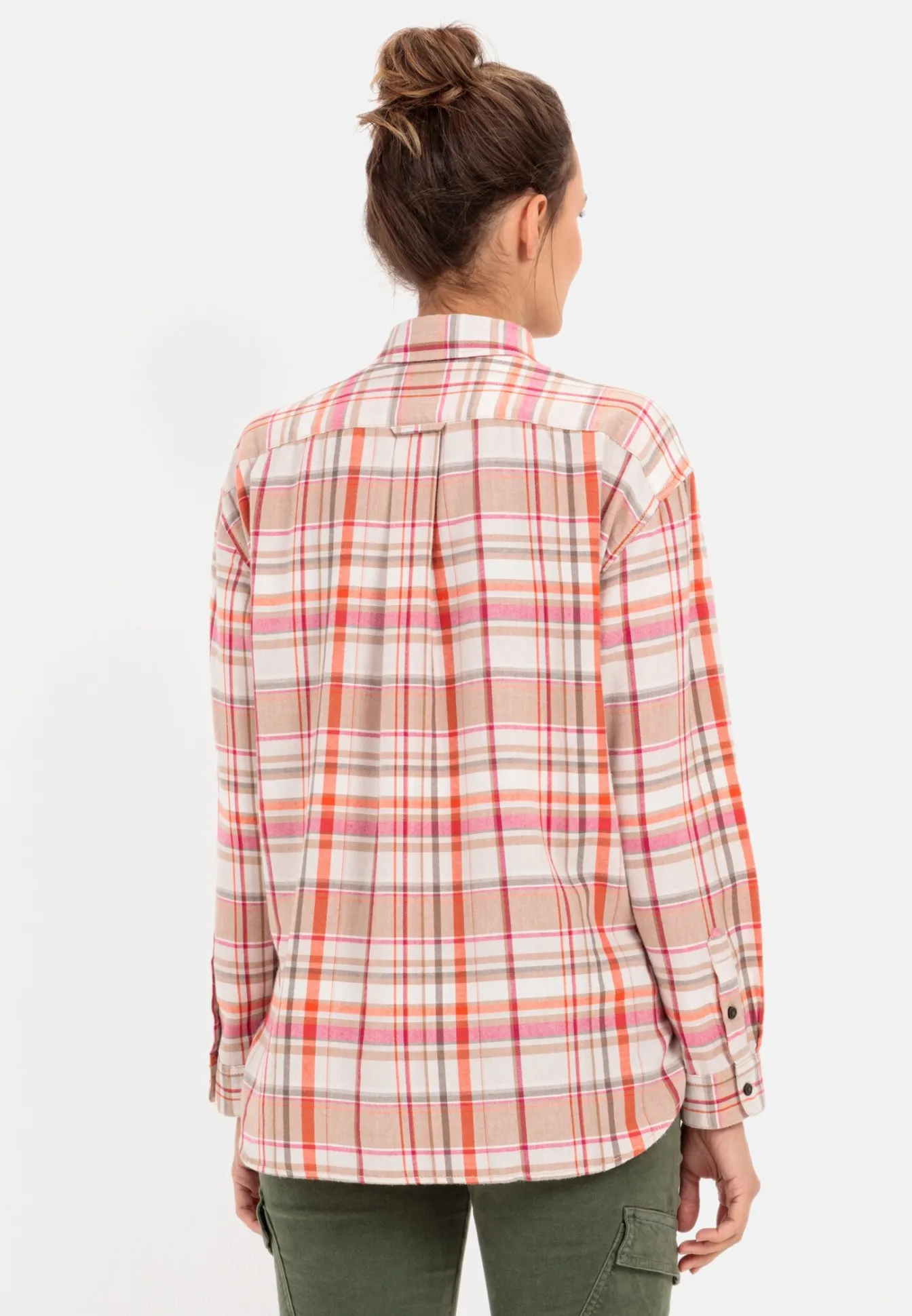 Damen Camel Active Blusen^Lässige Flanellbluse im Karomuster