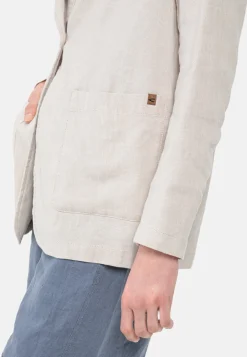 Damen Camel Active Jacken & Westen^Lässiger Blazer im Leinenmix