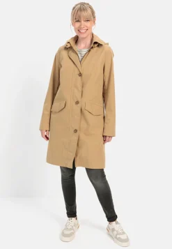 Damen Camel Active Jacken & Westen^Mantel aus Baumwollmix