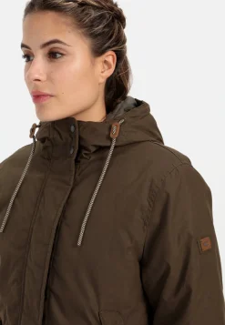 Damen Camel Active Jacken & Westen^Mantel mit fester Kapuze