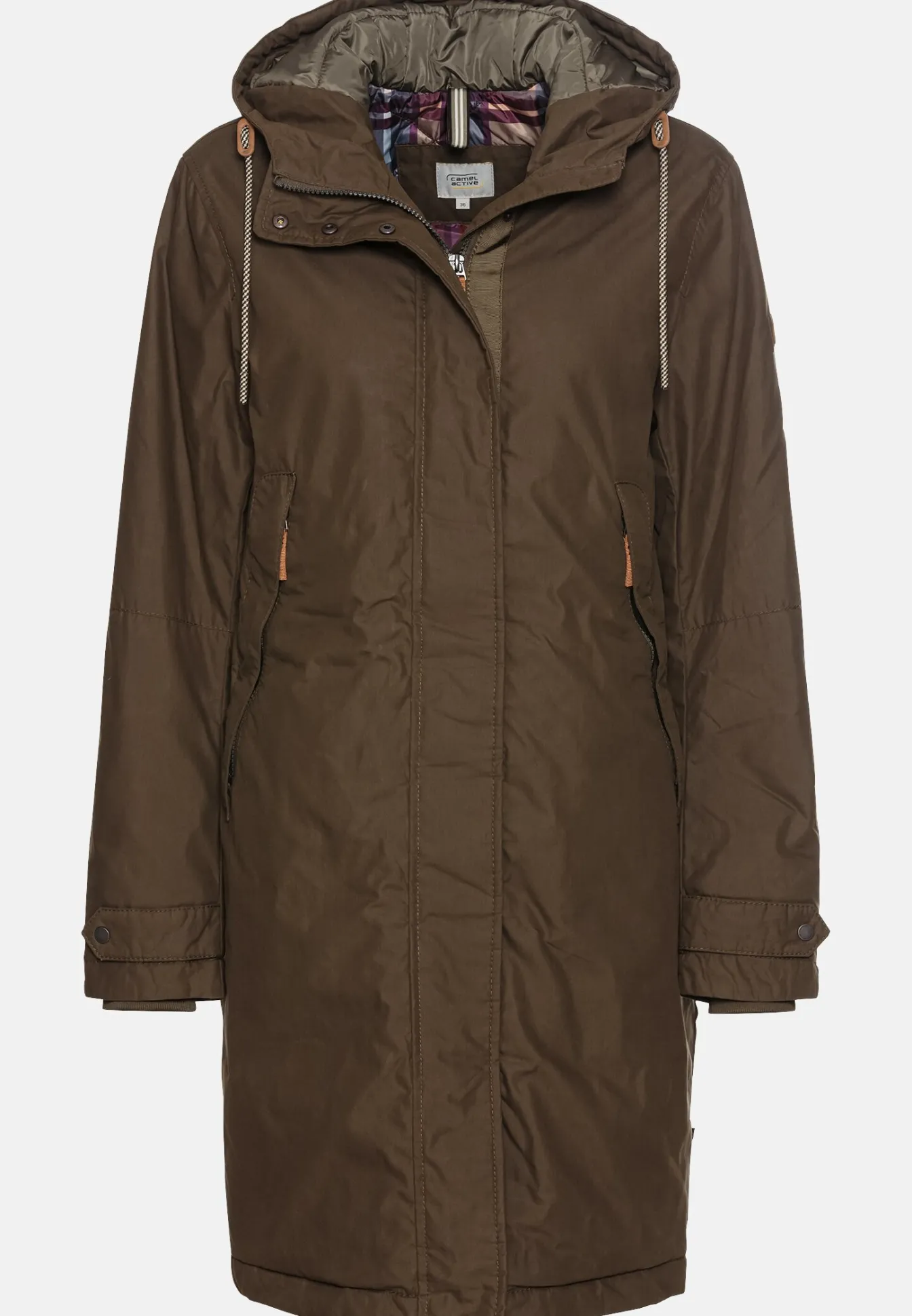Damen Camel Active Jacken & Westen^Mantel mit fester Kapuze