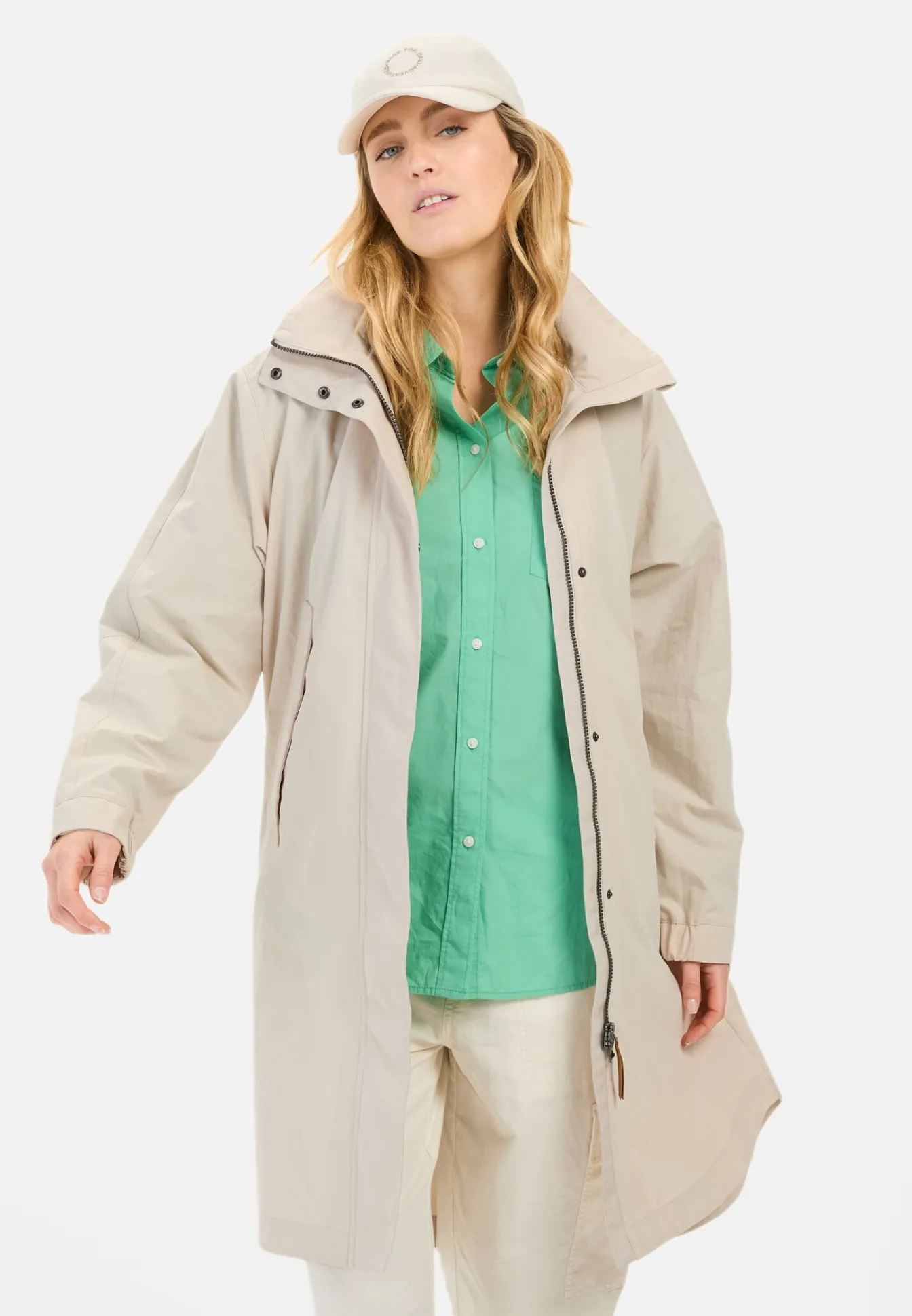 Damen Camel Active Jacken & Westen^Mantel mit integrierter Kapuze