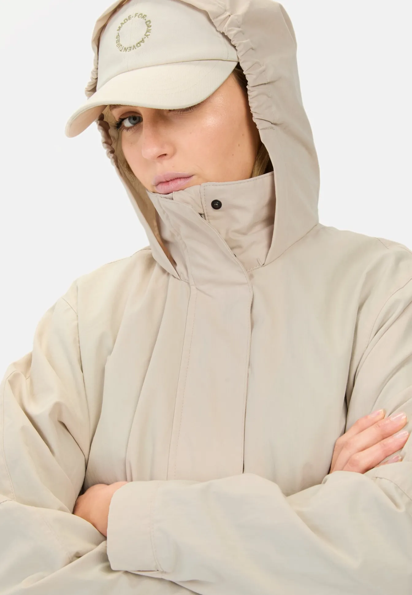 Damen Camel Active Jacken & Westen^Mantel mit integrierter Kapuze