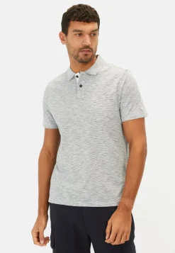 Herren Camel Active T-Shirts & Polos^Meliertes Kurzarm Poloshirt aus Baumwolle