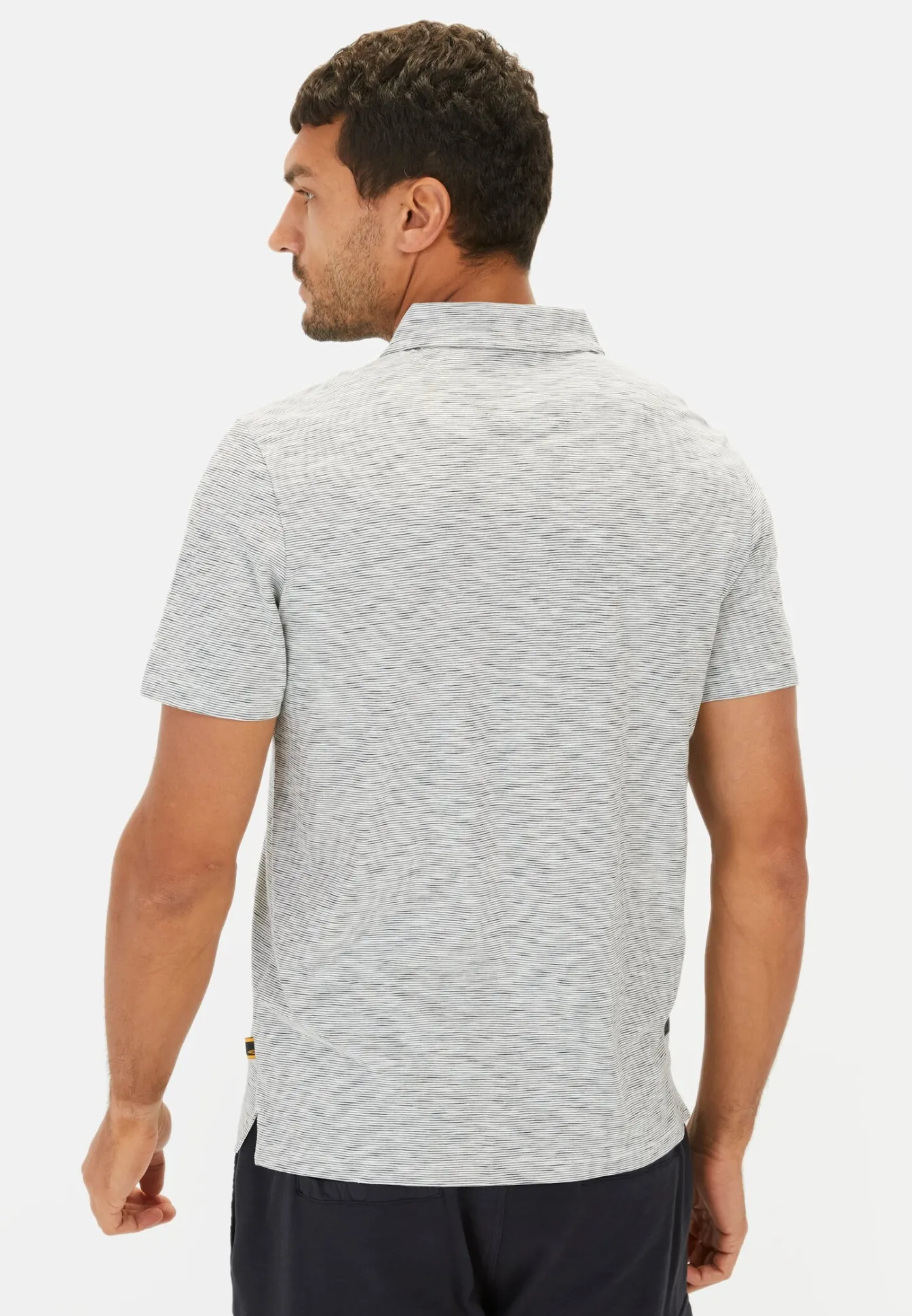 Herren Camel Active T-Shirts & Polos^Meliertes Kurzarm Poloshirt aus Baumwolle