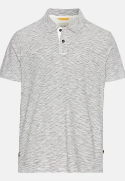 Herren Camel Active T-Shirts & Polos^Meliertes Kurzarm Poloshirt aus Baumwolle