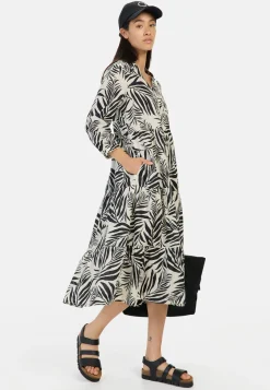 Damen Camel Active Kleider^Mittellanges Sommerkleid mit Allover-Print