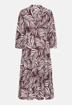 Damen Camel Active Kleider^Mittellanges Sommerkleid mit Allover-Print