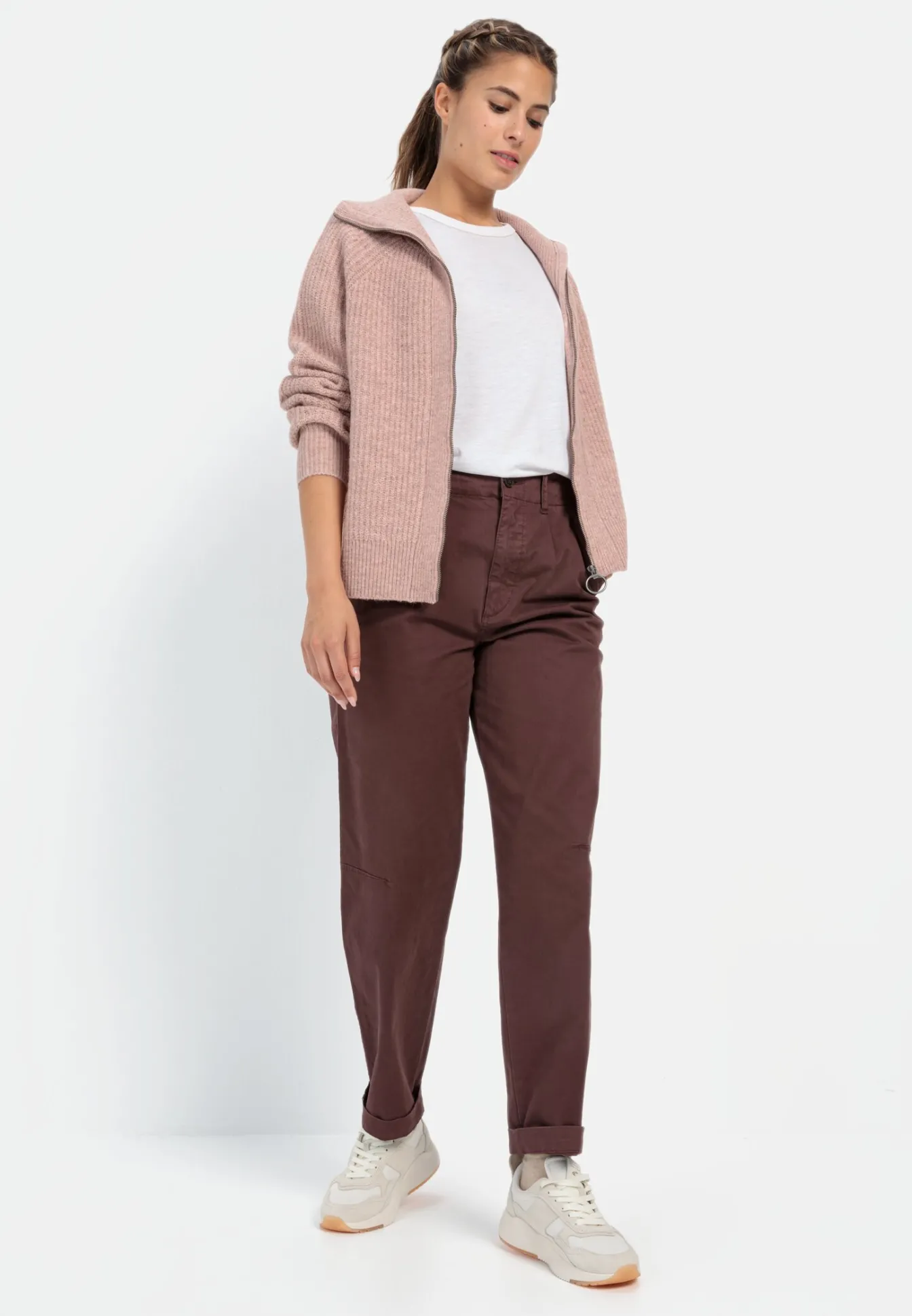 Damen Camel Active Hosen^Mom Fit Chino