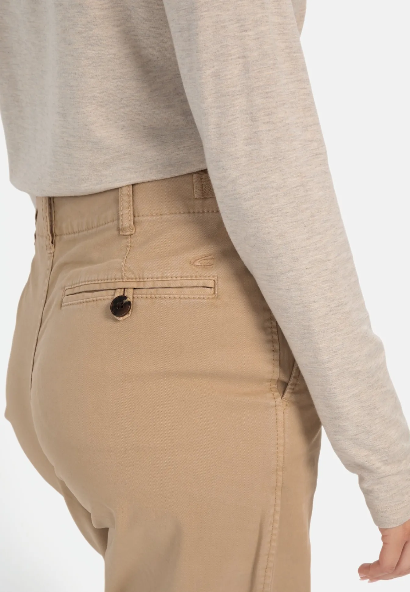 Damen Camel Active Hosen^Mom Fit Chino