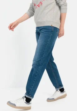 Damen Camel Active Hosen^Mom Fit 5-Pocket Jeans