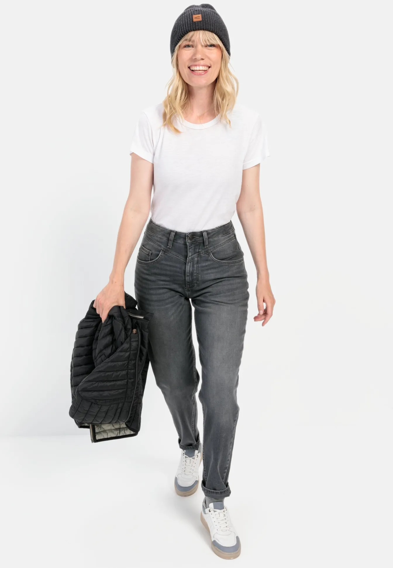 Damen Camel Active Hosen^Mom Fit 5-Pocket Jeans