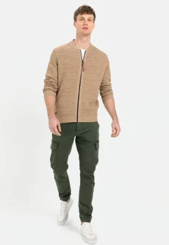 Herren Camel Active Pullover & Cardigan^Mouliné Strickjacke aus zertifiziertem Organic Cotton