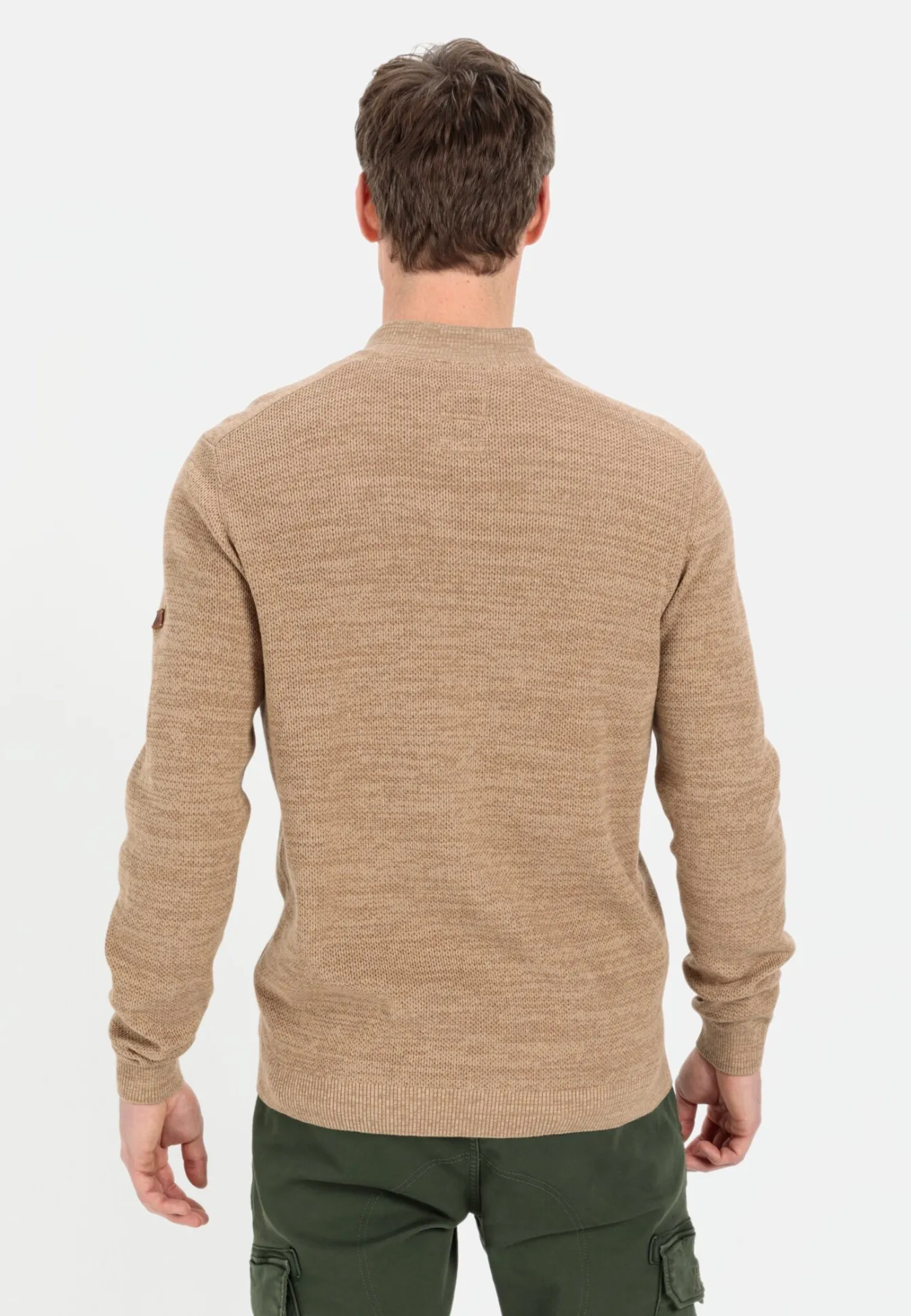 Herren Camel Active Pullover & Cardigan^Mouliné Strickjacke aus zertifiziertem Organic Cotton