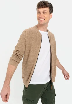 Herren Camel Active Pullover & Cardigan^Mouliné Strickjacke aus zertifiziertem Organic Cotton