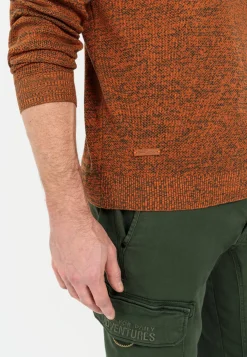 Herren Camel Active Pullover & Cardigan^Mouliné Strickpullover aus zertifiziertem Organic Cotton