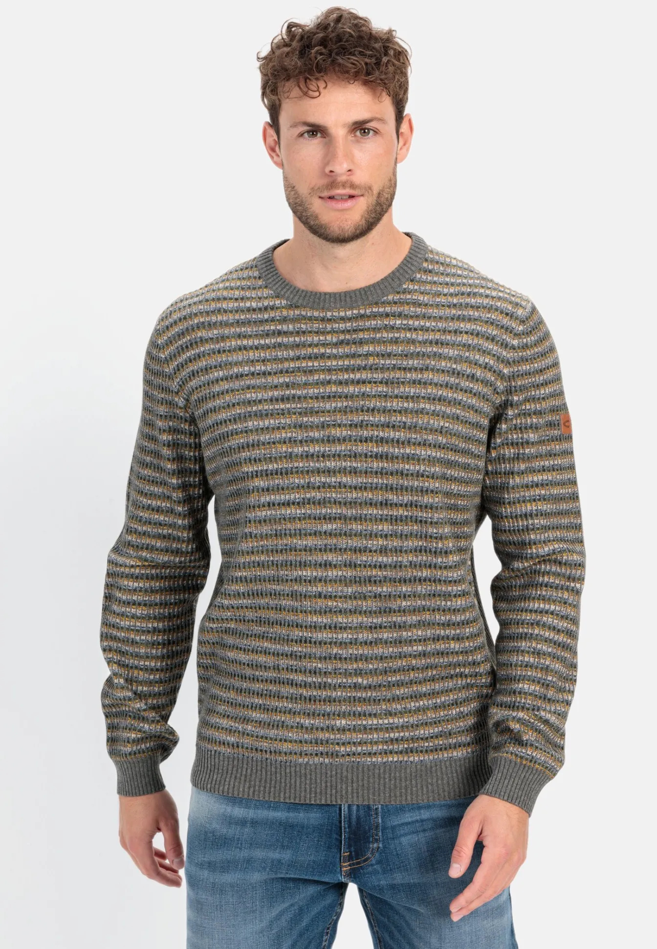 Herren Camel Active Pullover & Cardigan^Mouline Strickpullover im Streifenmuster
