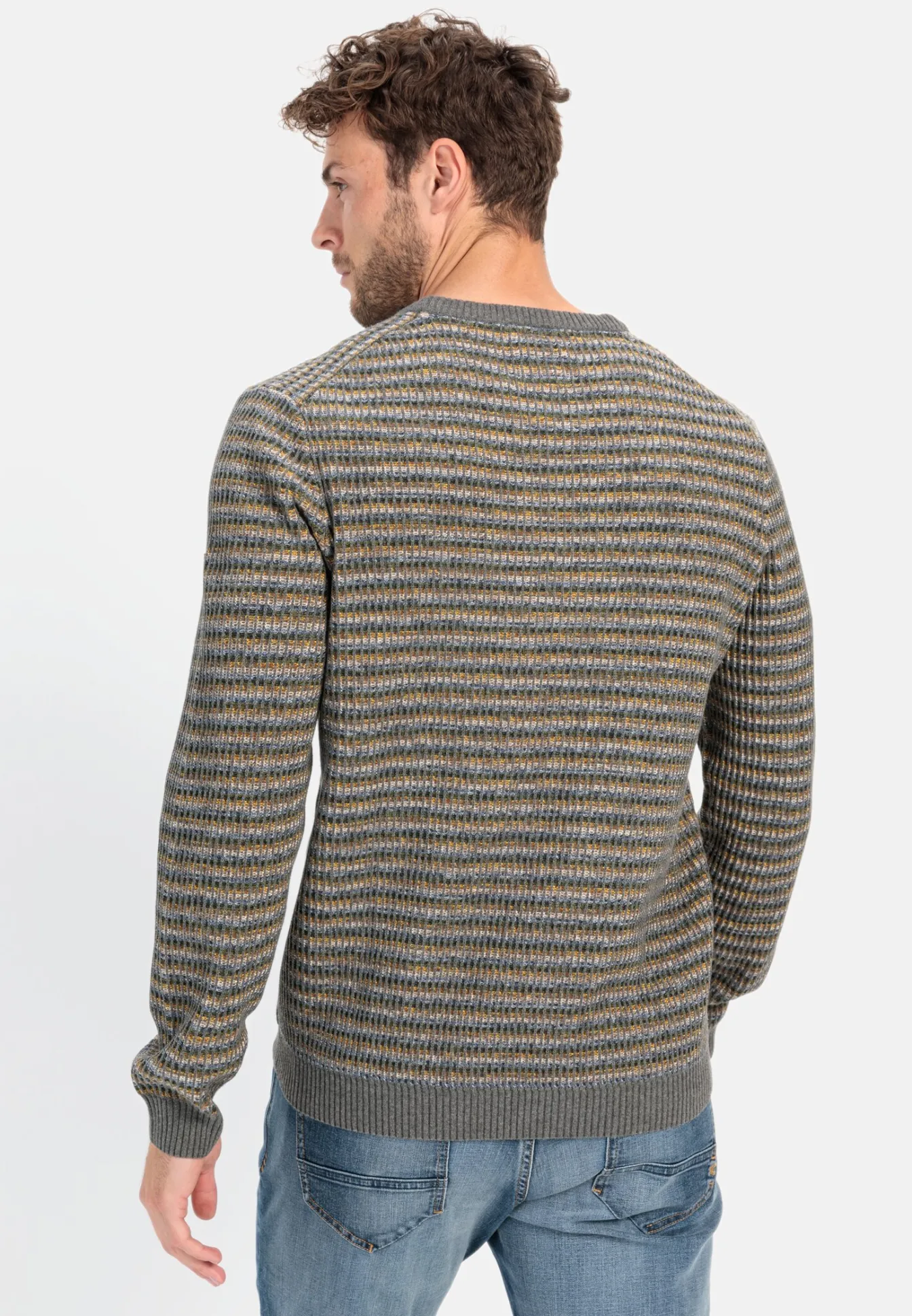 Herren Camel Active Pullover & Cardigan^Mouline Strickpullover im Streifenmuster
