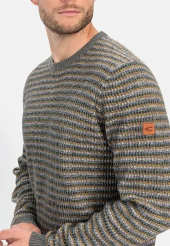 Herren Camel Active Pullover & Cardigan^Mouline Strickpullover im Streifenmuster