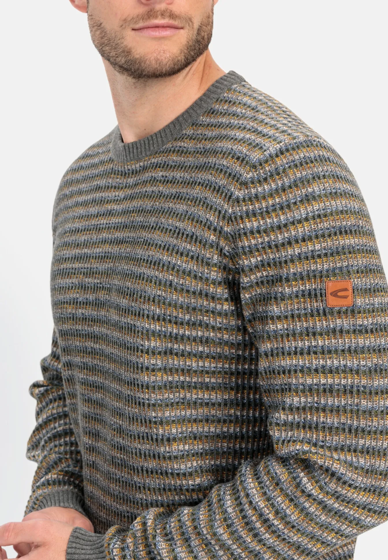 Herren Camel Active Pullover & Cardigan^Mouline Strickpullover im Streifenmuster