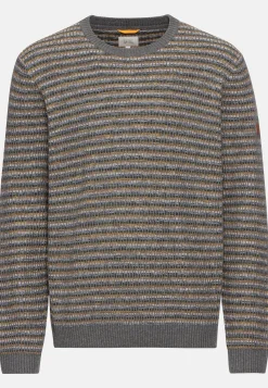 Herren Camel Active Pullover & Cardigan^Mouline Strickpullover im Streifenmuster