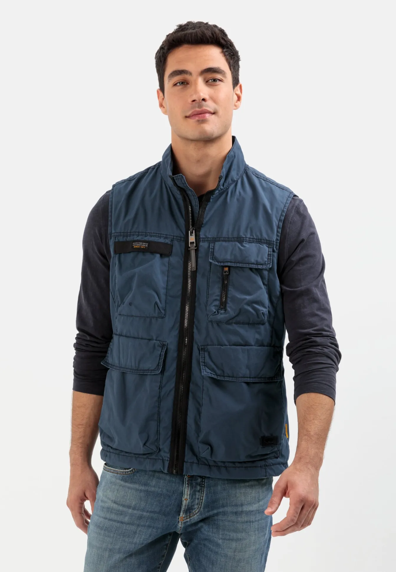 Herren Camel Active Jacken & Westen^Multipocket Weste mit Stehkragen