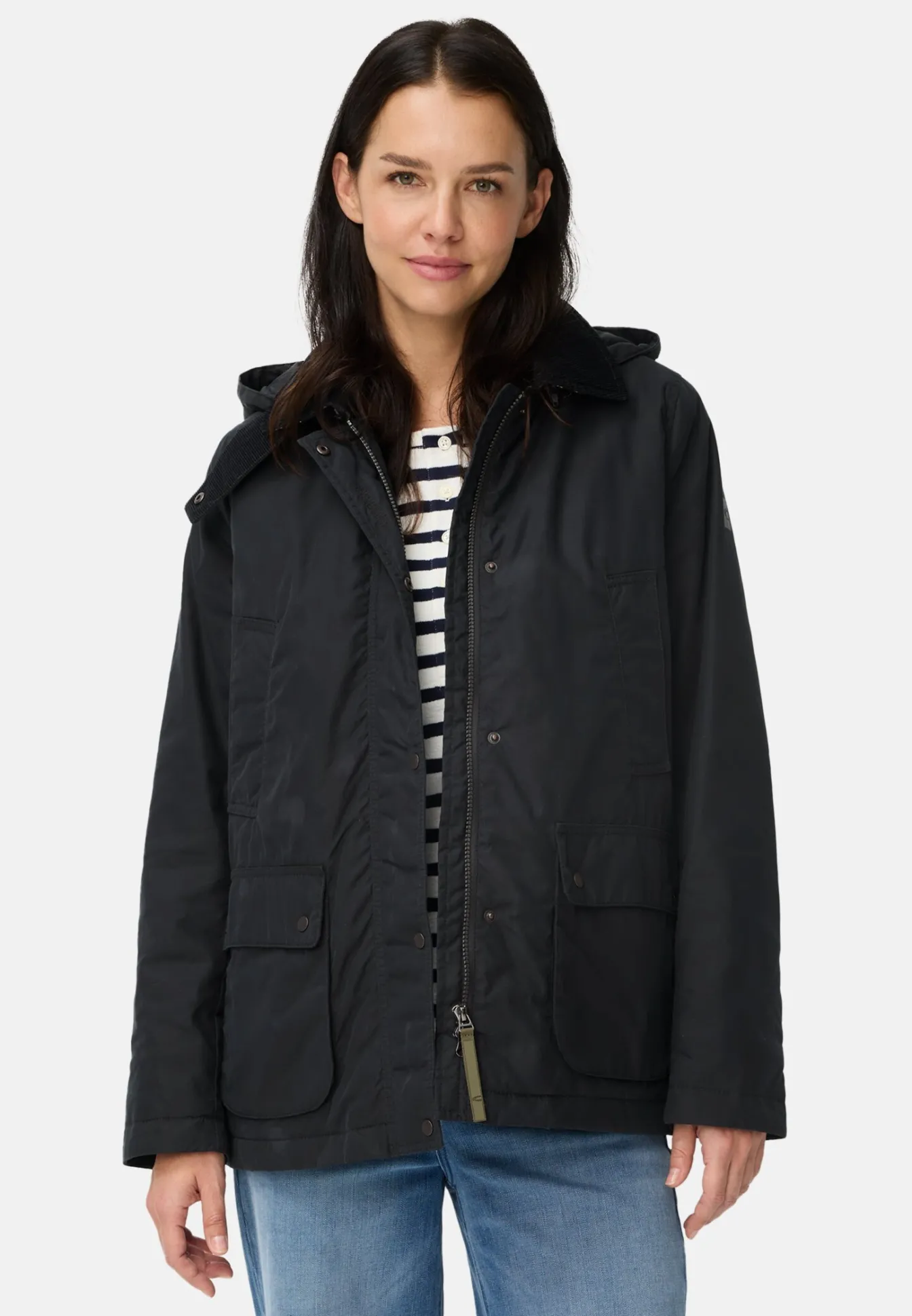 Damen Camel Active Jacken & Westen^Outdoor Jacke mit abnehmbarer Kapuze und Kordkragen