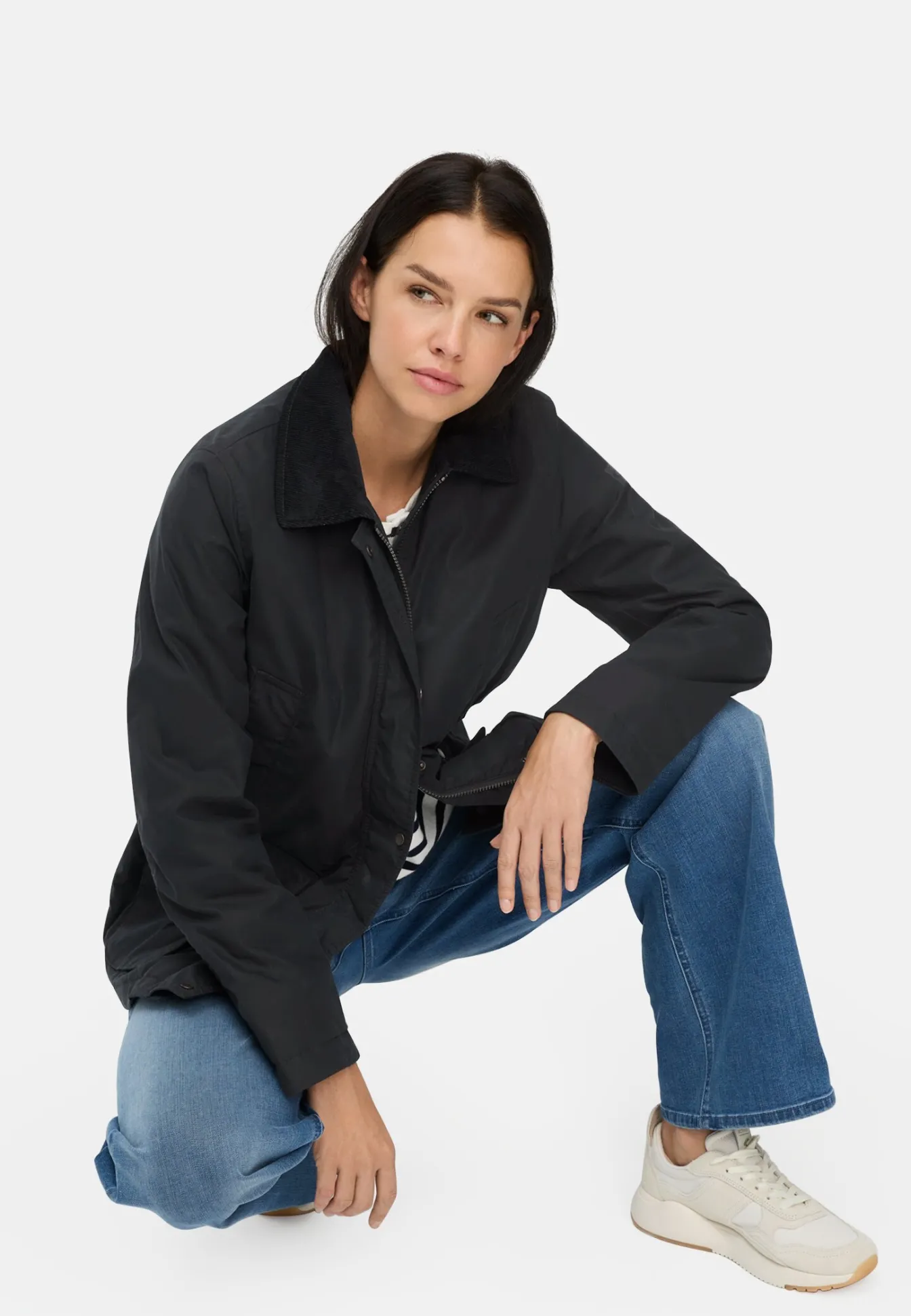 Damen Camel Active Jacken & Westen^Outdoor Jacke mit abnehmbarer Kapuze und Kordkragen