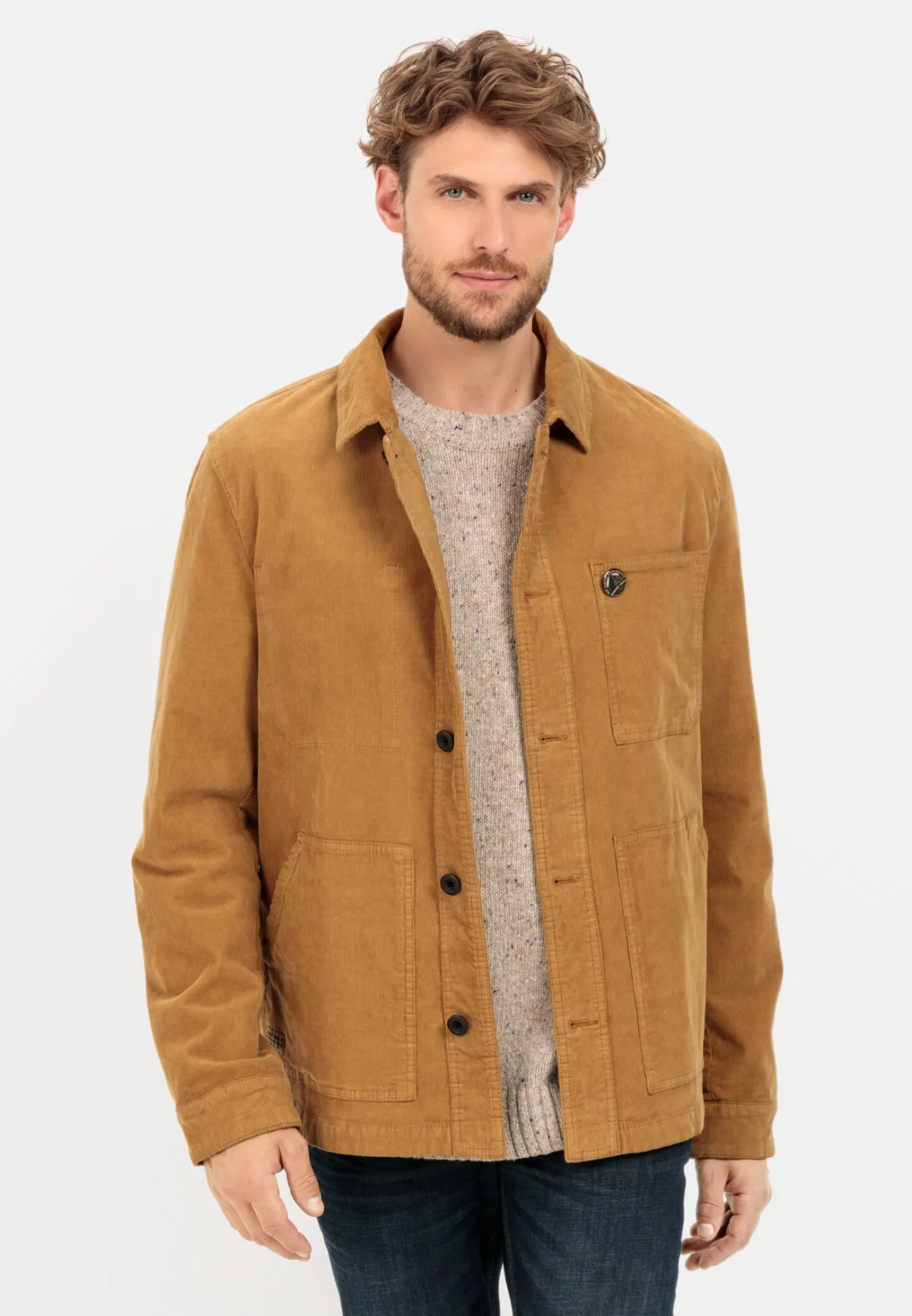 Herren Camel Active Jacken & Westen^Overshirt aus Baby Cord