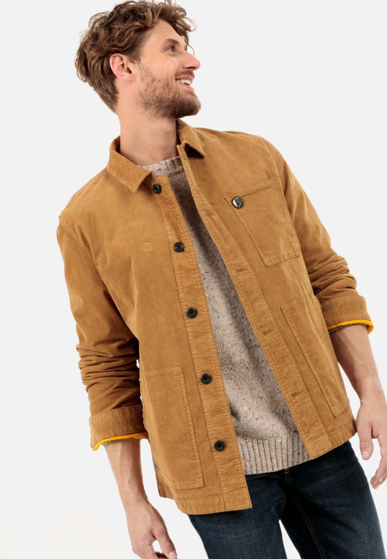 Herren Camel Active Jacken & Westen^Overshirt aus Baby Cord