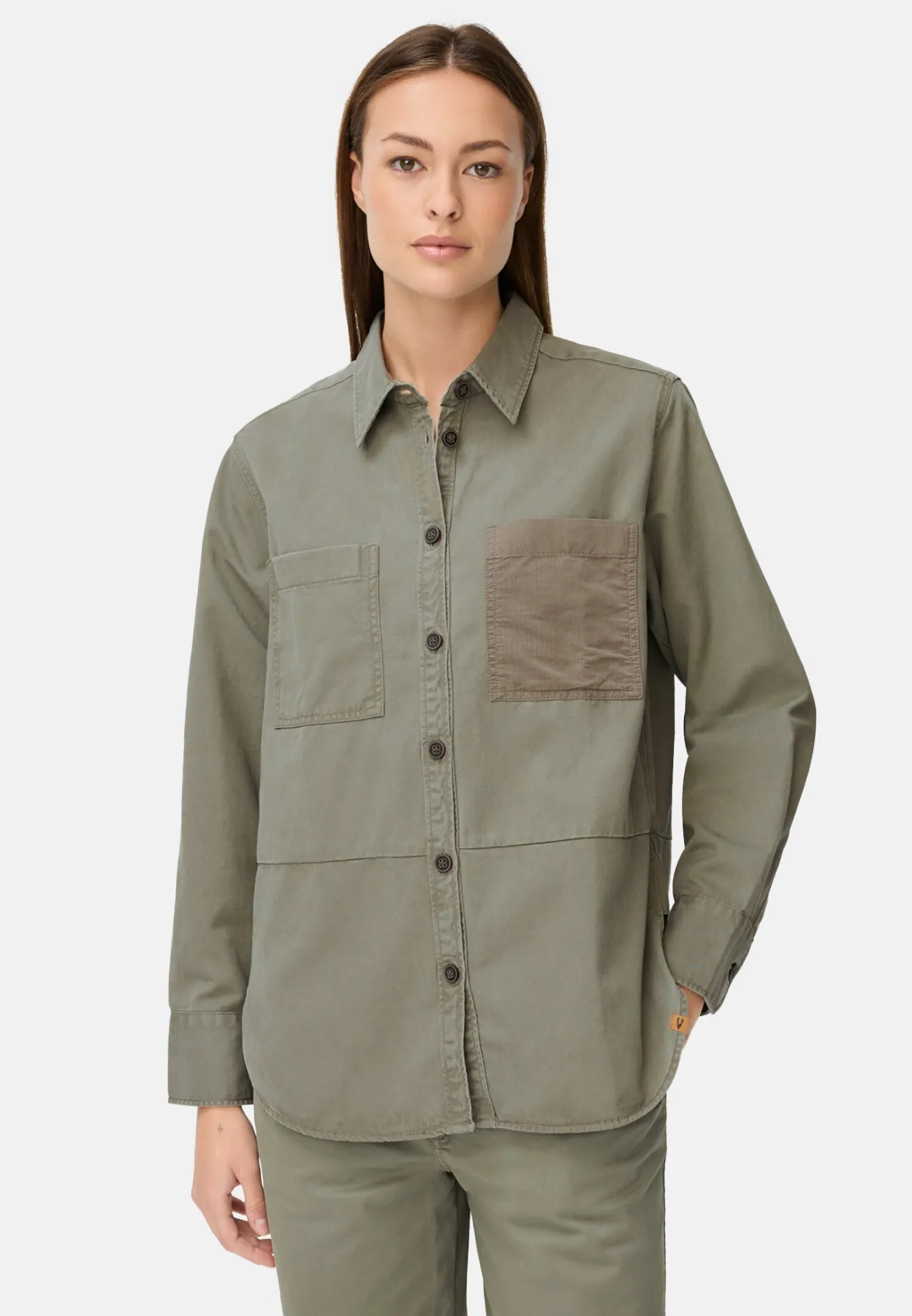 Damen Camel Active Overshirts^Overshirt aus Baumwoll-Lyocell-Mix