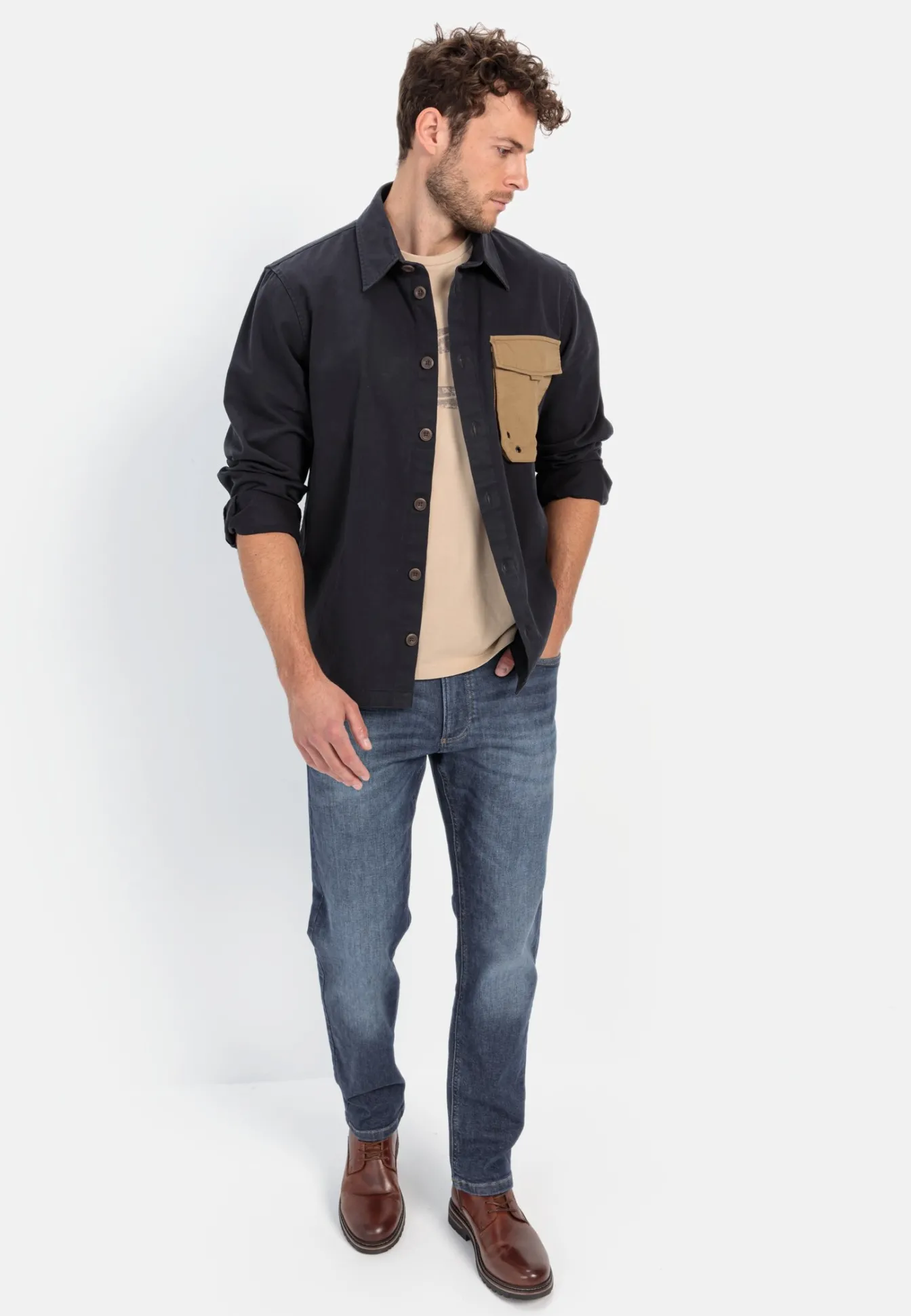 Herren Camel Active Overshirts^Overshirt aus reiner Baumwolle