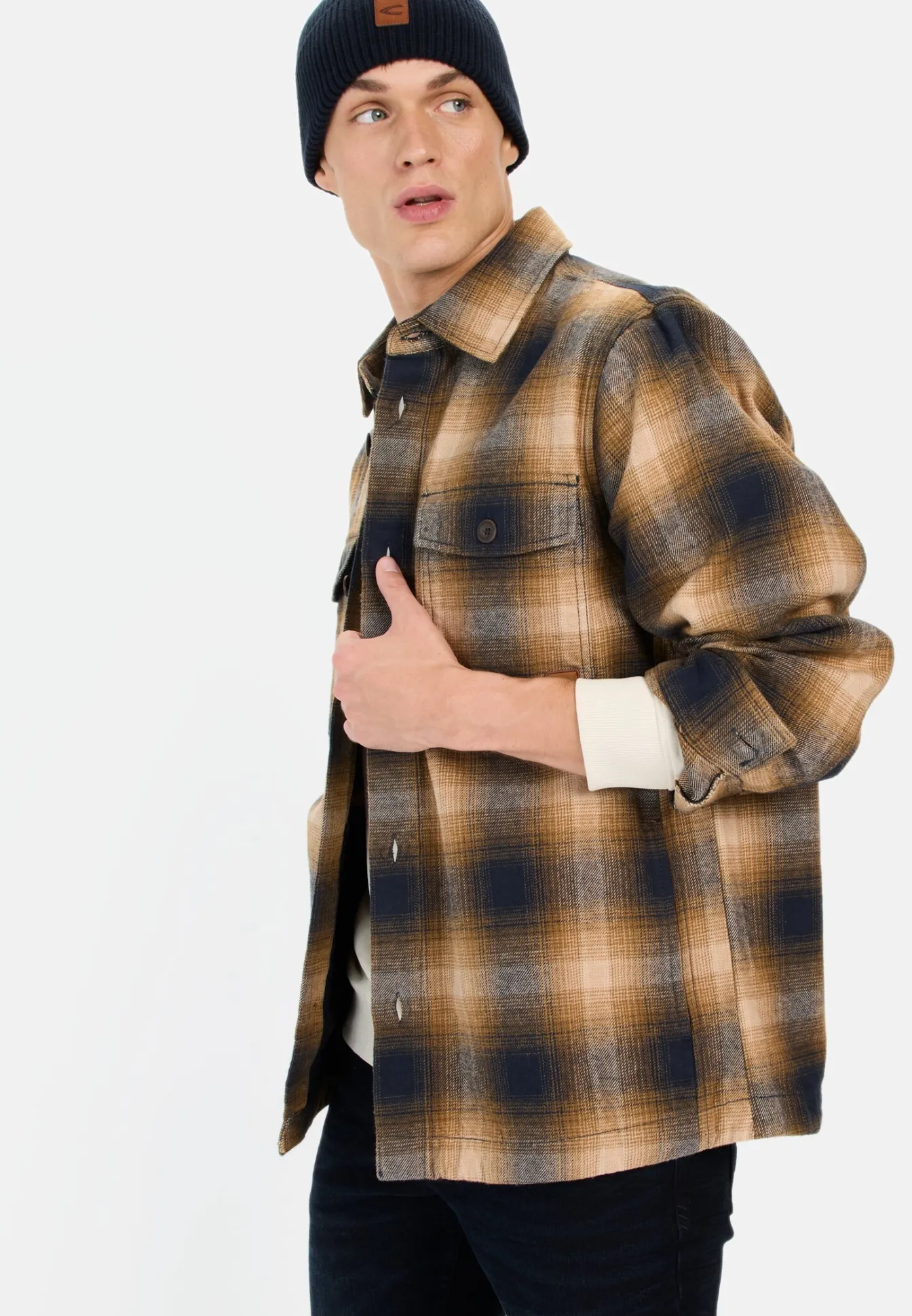 Herren Camel Active Overshirts^Overshirt aus reiner Baumwolle