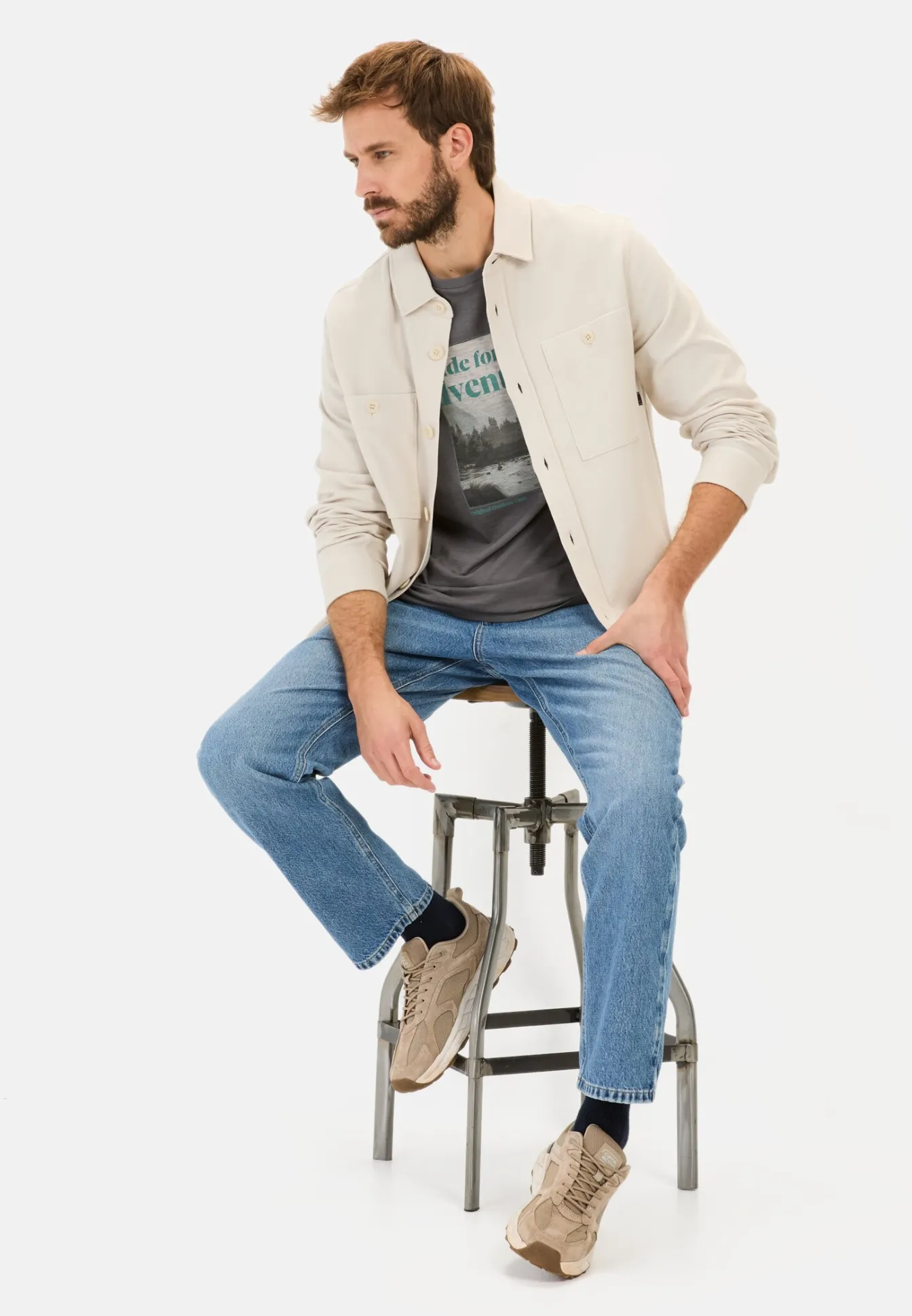 Herren Camel Active Overshirts^Overshirt aus reiner Baumwolle