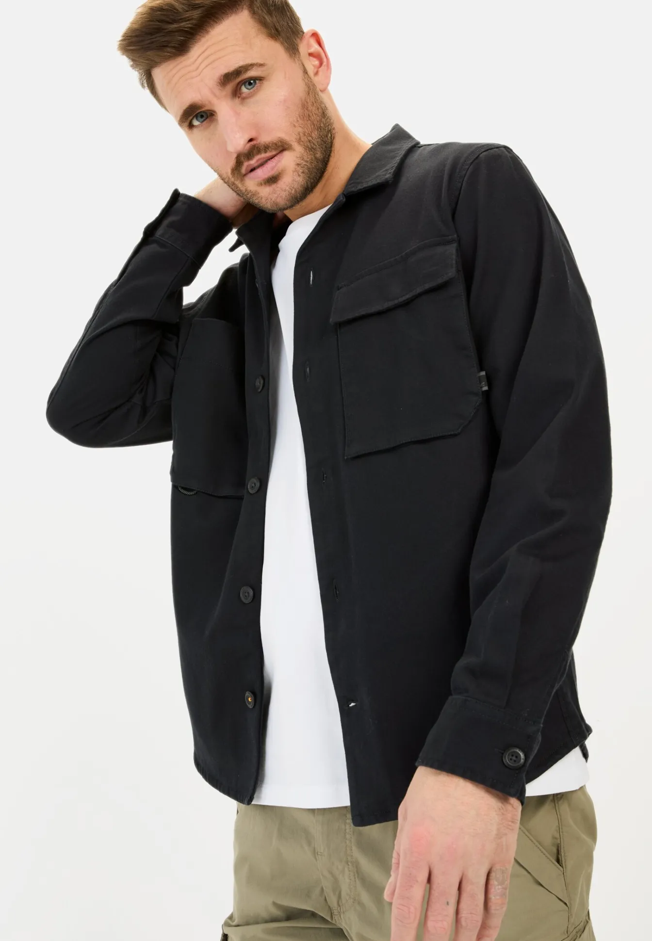 Herren Camel Active Overshirts^Overshirt aus reiner Baumwolle