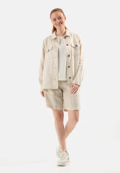 Damen Camel Active Blusen|Overshirts^Overshirt im sommerlichen Leinenmix