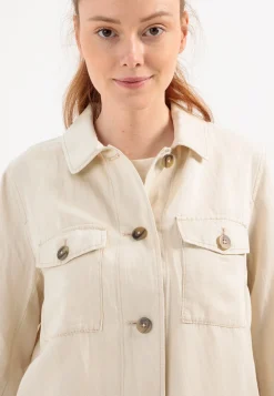 Damen Camel Active Blusen|Overshirts^Overshirt im sommerlichen Leinenmix