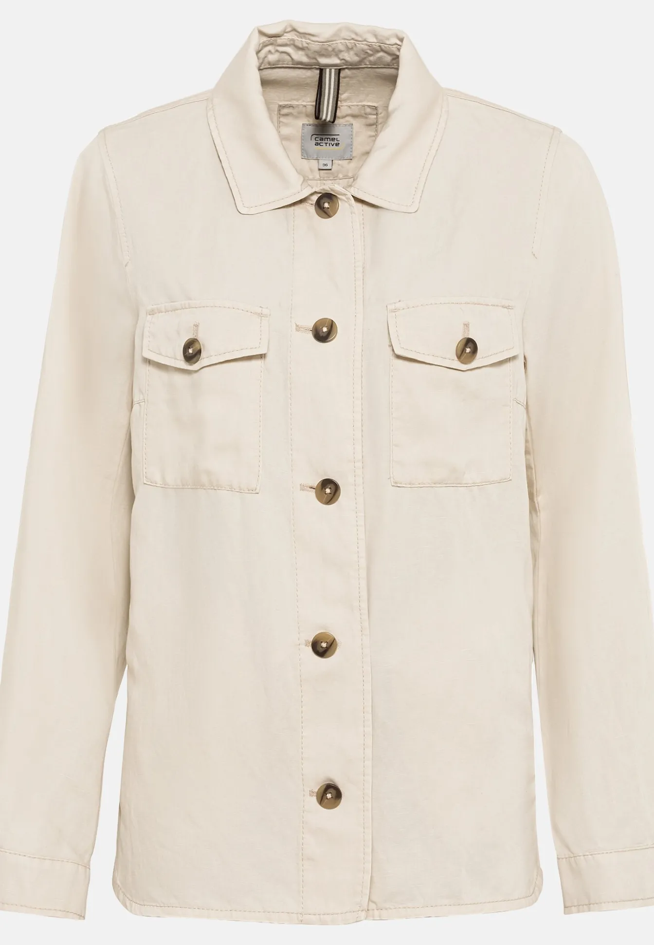 Damen Camel Active Blusen|Overshirts^Overshirt im sommerlichen Leinenmix