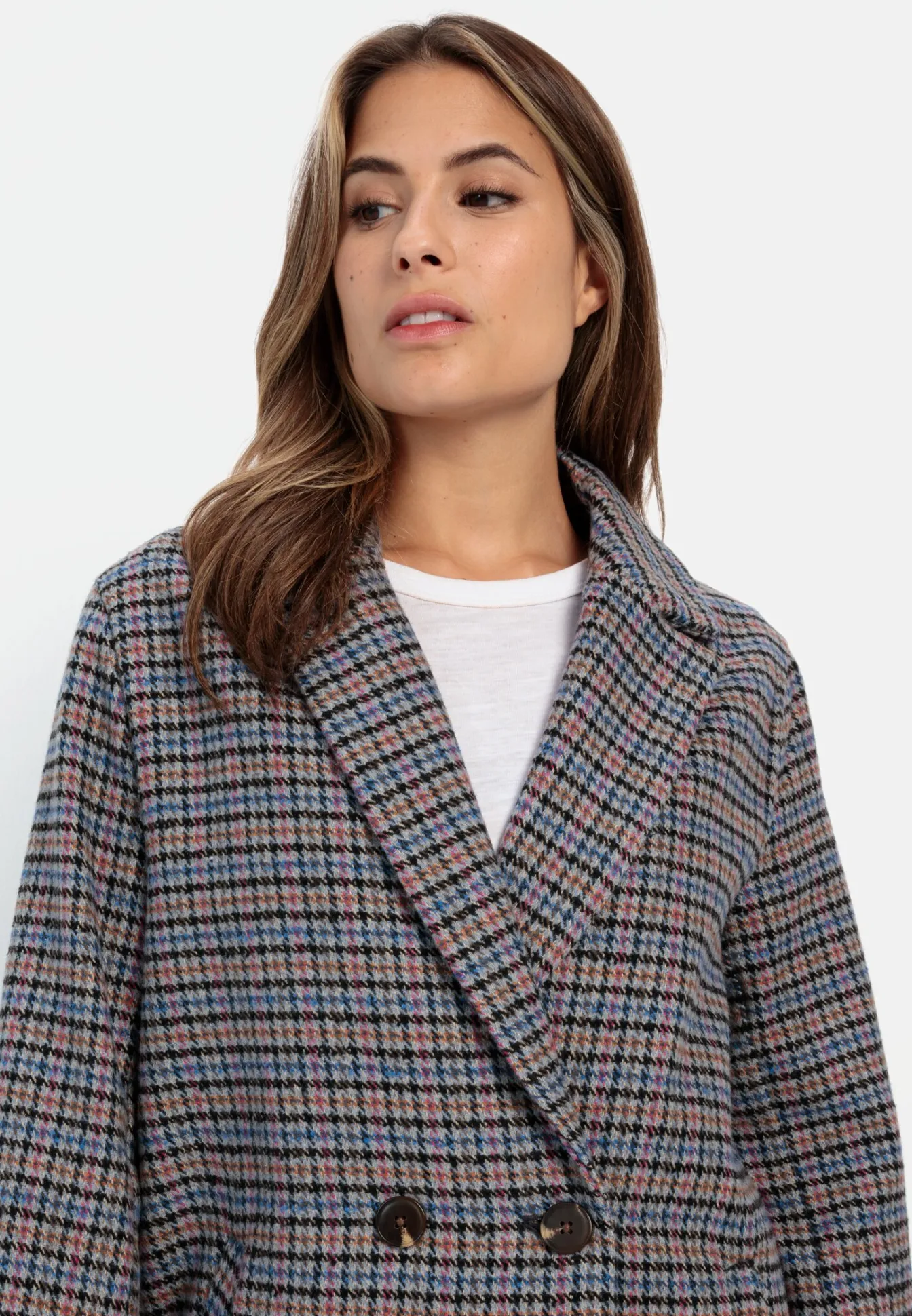 Damen Camel Active Jacken & Westen^Oversized Blazer mit kariertem Muster