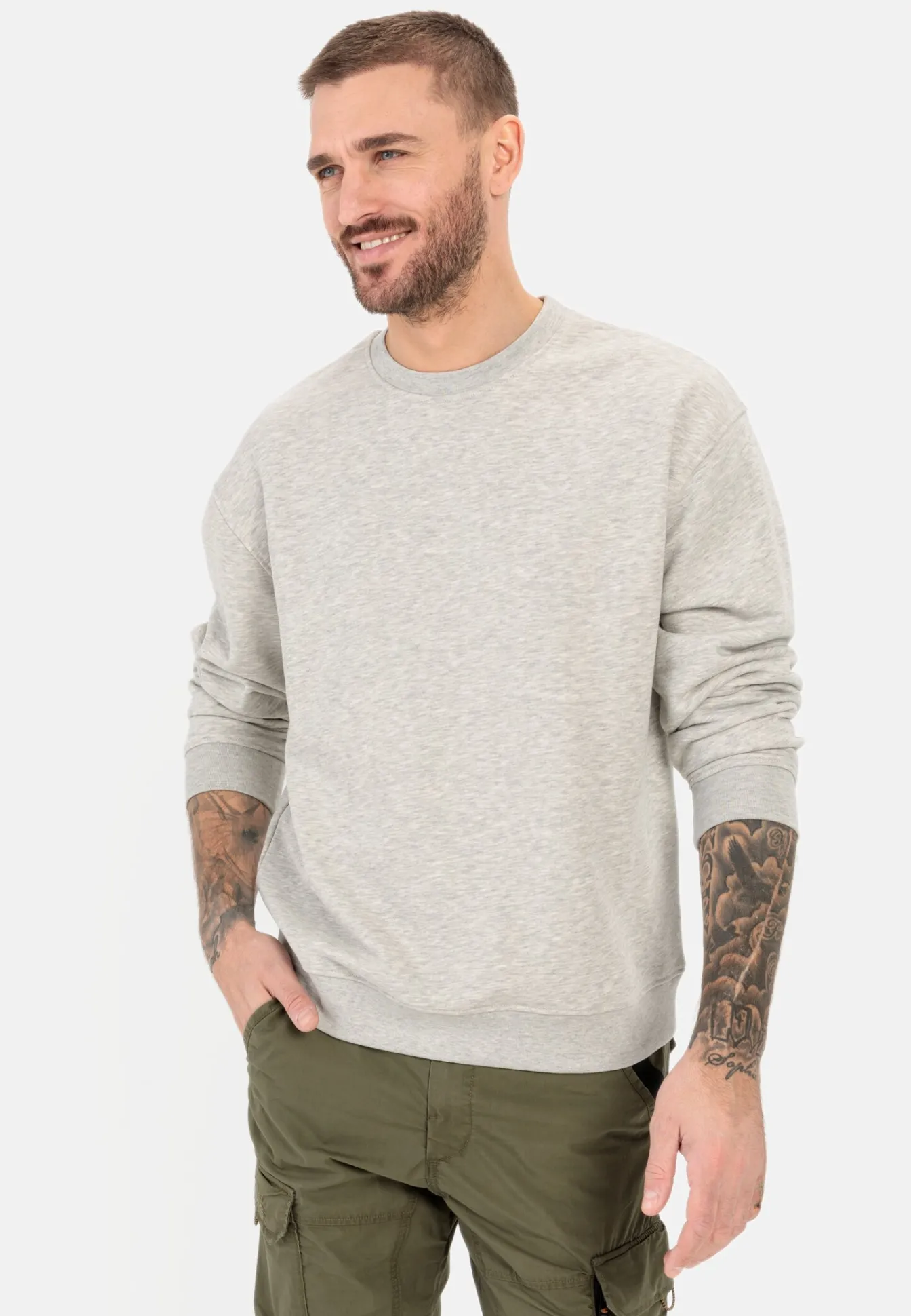 Herren Camel Active Sweatshirts & Hoodies^Oversized Sweatshirt aus einem Baumwollmix