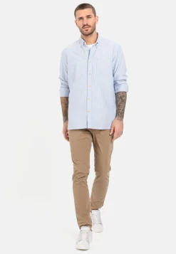 Herren Camel Active Hemden^Oxford Streifenhemd aus nachhaltigem Organic Cotton