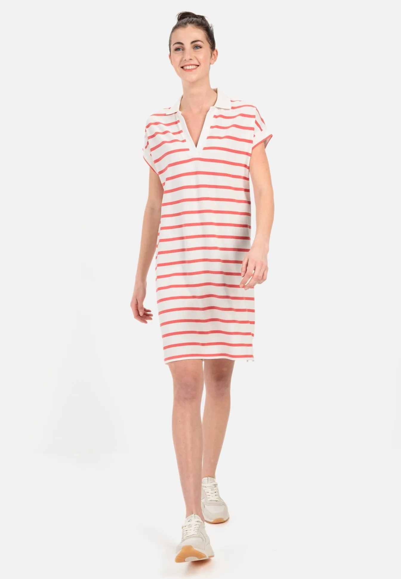 Damen Camel Active Kleider^Piqué Polokleid aus zertifiziertem Organic Cotton