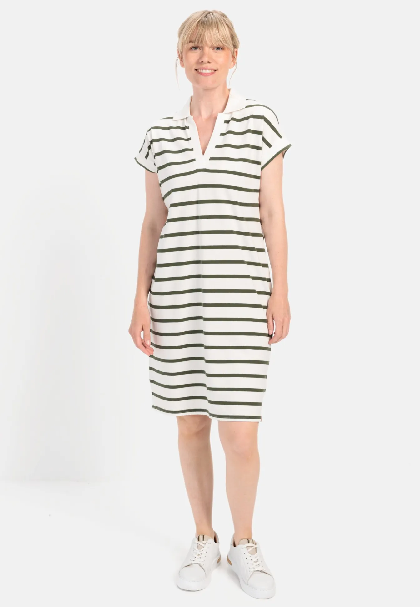 Damen Camel Active Kleider^Piqué Polokleid aus zertifiziertem Organic Cotton