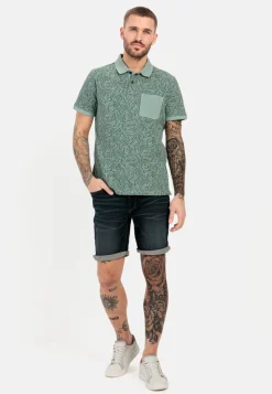 Herren Camel Active T-Shirts & Polos^Piqué Poloshirt mit floralem Allover-Print