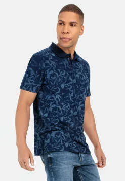 Herren Camel Active T-Shirts & Polos^Pique Poloshirt mit floralem Print
