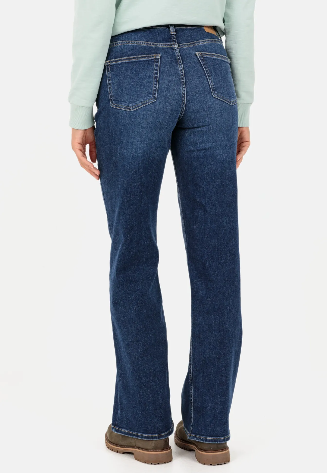 Damen Camel Active Hosen^5-Pocket Jeans mit weiten Hosenbeinen